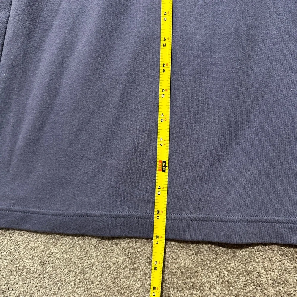 LL Bean Maxi Dress Women Cotton Mock Neck Large Petite Pockets Modest Minimalist